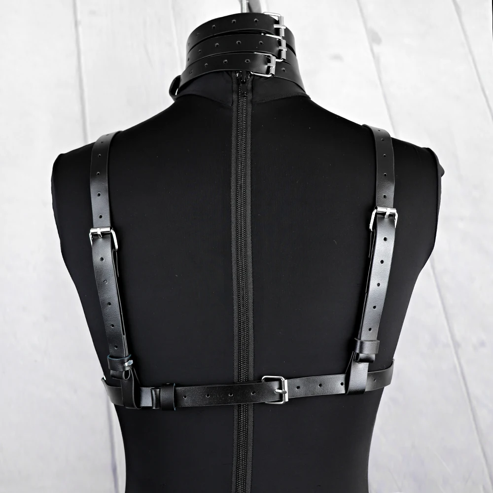 Портупея женская кожаная черный Регулируемый пояс для бондажа | Женская одежда