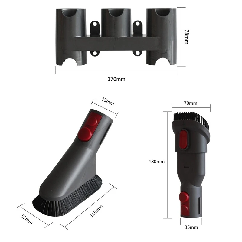 

for Dyson V7 V8 V10 V11 SV10 SV11 Vacuum Cleaner Brush Nozzle Suction Head Brush Holder Part 6PCS
