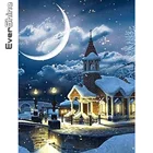 Evershine алмазная живопись Дом Новое поступление Алмазная вышивка зимний пейзаж наборы для вышивки крестиком Мозаика сделай сам подарок ручной работы
