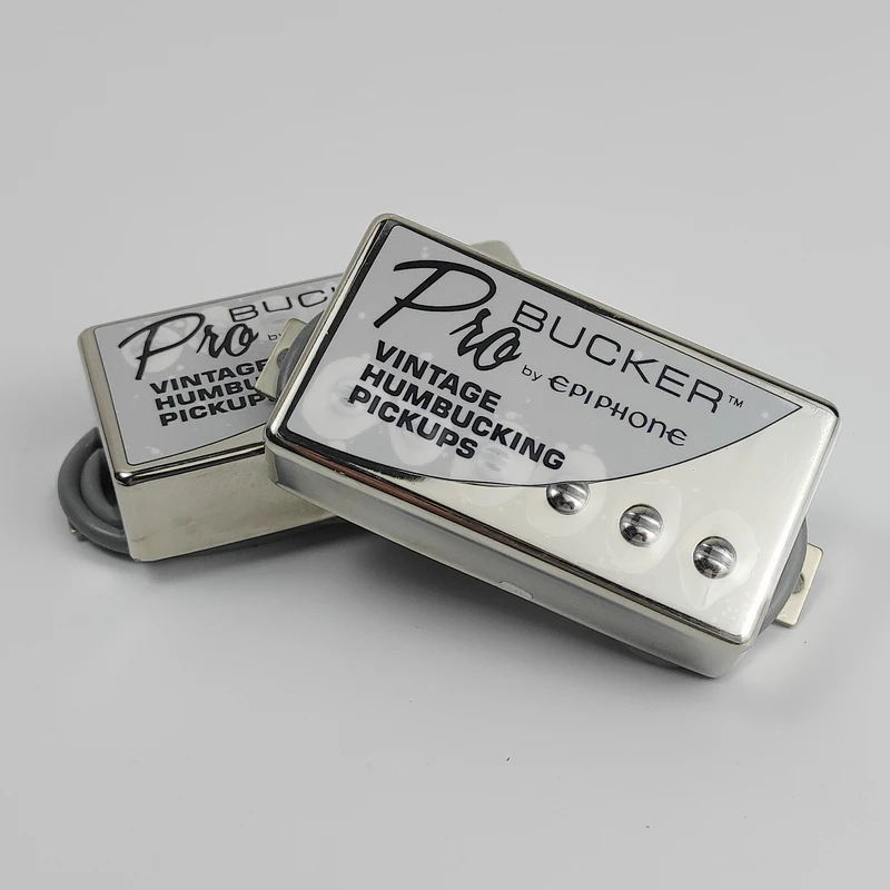 

1 Set Chrome LP Pro Pickup N and B Electric Guitar Humbucker with Wiring Harness For EPI Silver Cover