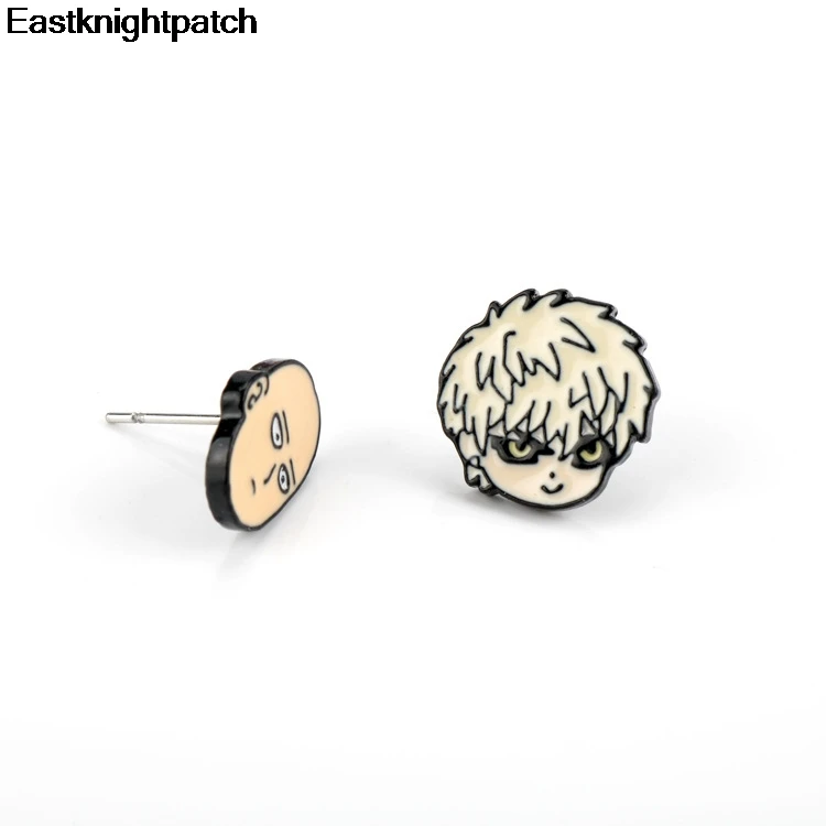

20pairs/lot E1604 Cute Anime One Punch Man Earrings Jewelry Lovely Cartoon Stud Earring For Women Girls Jewelry Gift