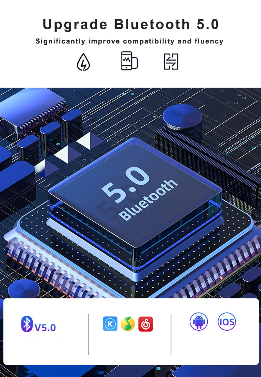 B5 TWS 5,0 Bluetooth Беспроводные наушники с сенсорным управлением 6D стерео наушники бас гарнитура с микрофоном зарядная коробка