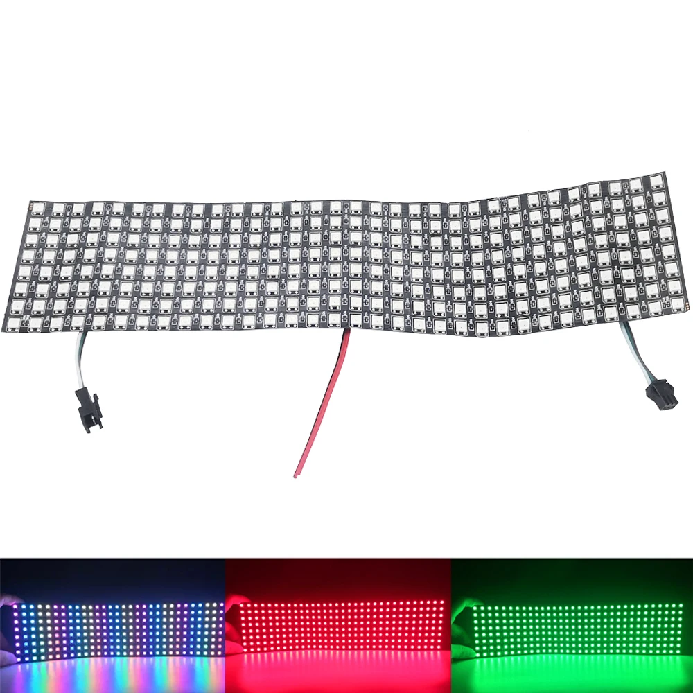 WS2812B RGB гибкий 16x16 8*8 пикселей Панель Матричный экран светодиодный модуль WS2812 IC