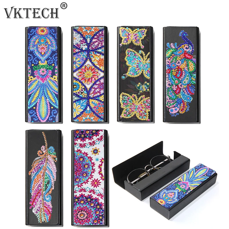 5D DIY Алмазный ящик для хранения очков кожаный чехол солнцезащитных алмазная