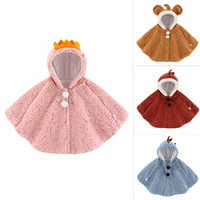 baby girl boys warm outwear fashion wool hooded cloak spring autumn fleece coat infant clothes kids toddler clothing
