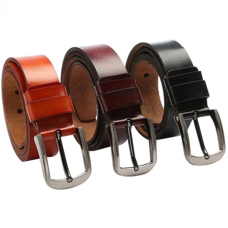 Мужской ремень высокого качества из натуральной кожи Роскошный дизайнерский