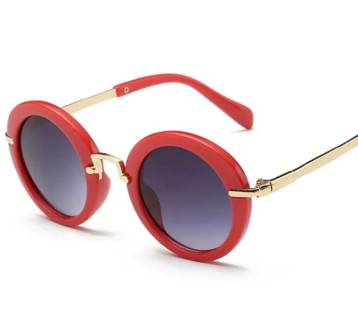 Модные круглые милые брендовые дизайнерские детские солнцезащитные очки R15