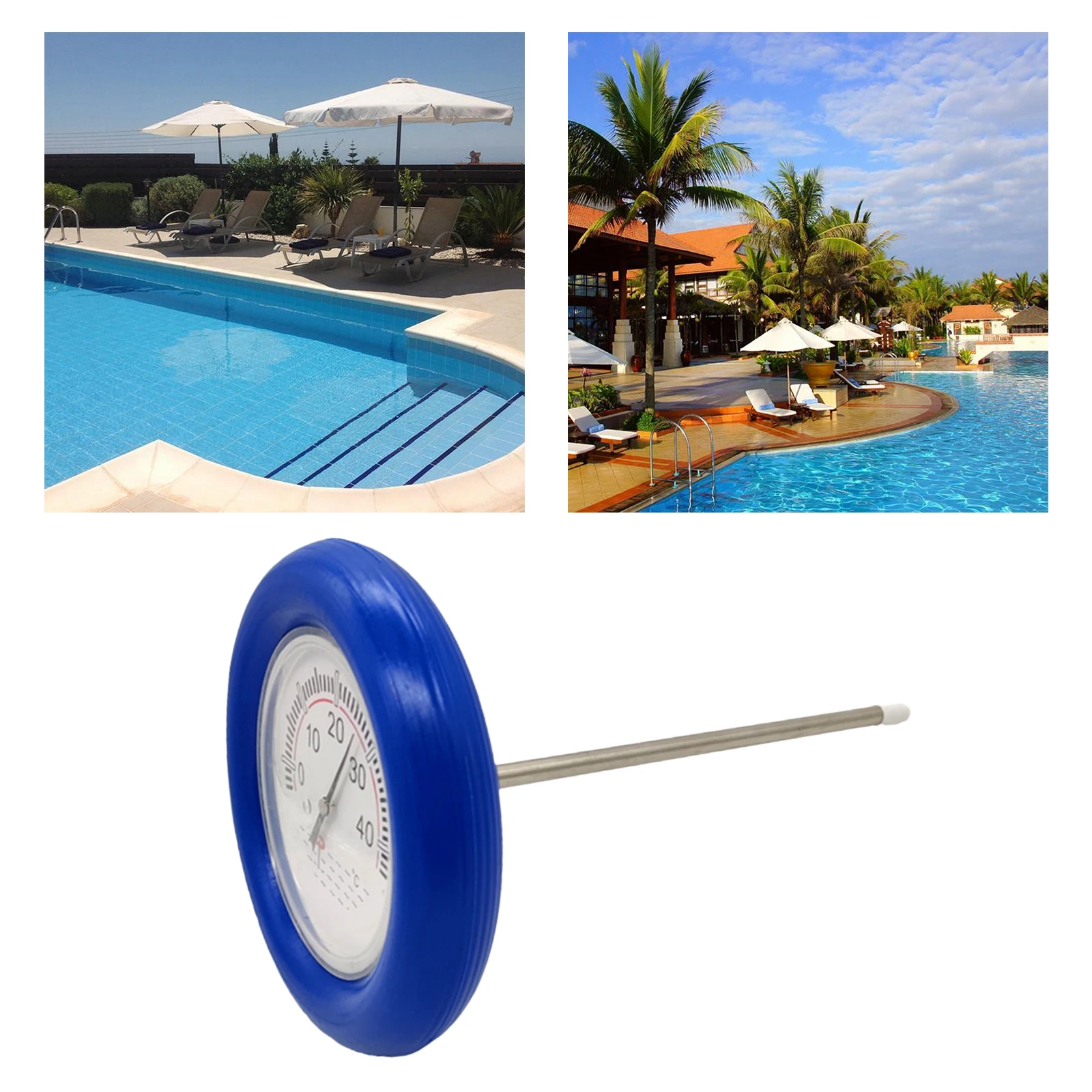 

Blue Swimming Pool Spa Floating Thermometer Water Temperature Meter Durable