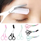 Триммер для бровей, ножницы для макияжа, косметическая Бритва для бровей, носа и волос, инструмент для ухода за волосами из нержавеющей стали, изогнутые инструменты для рукоделия