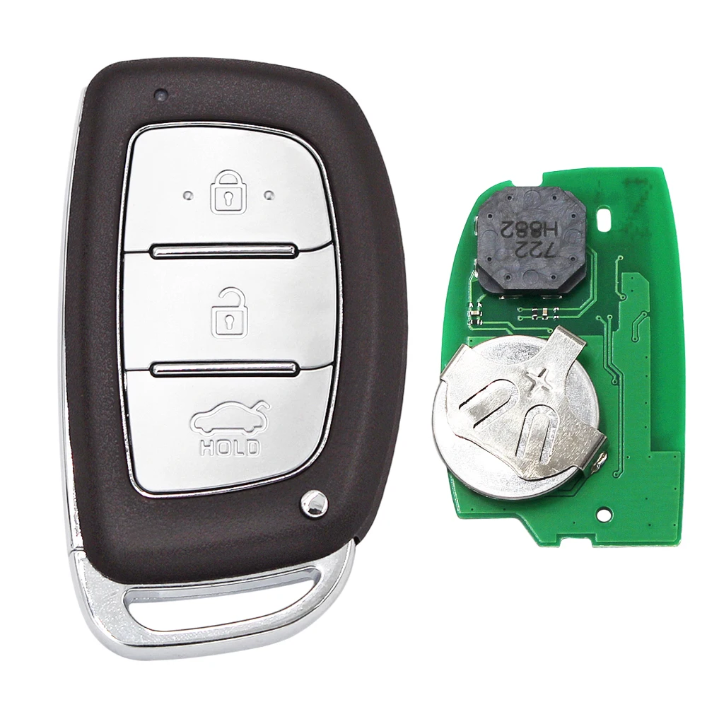 Бесключевой пульт с 3 кнопками FSK433,92МГц ID47 CHIP для Hyundai Tucson 2016 PN: 95440-D3000 с лезвием HY22.
