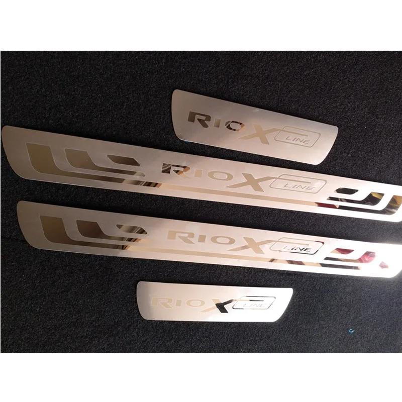 Накладка на порог из нержавеющей стали для KIA RIO 2017-2019 Rio X Line | Автомобили и