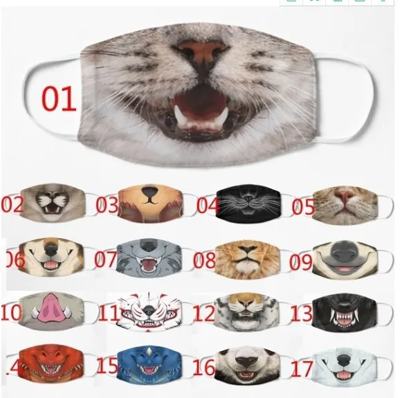 

Explosive Animal Print Dust Adult Funny Party Print Party Mask Can Be Cleaned In Stock
