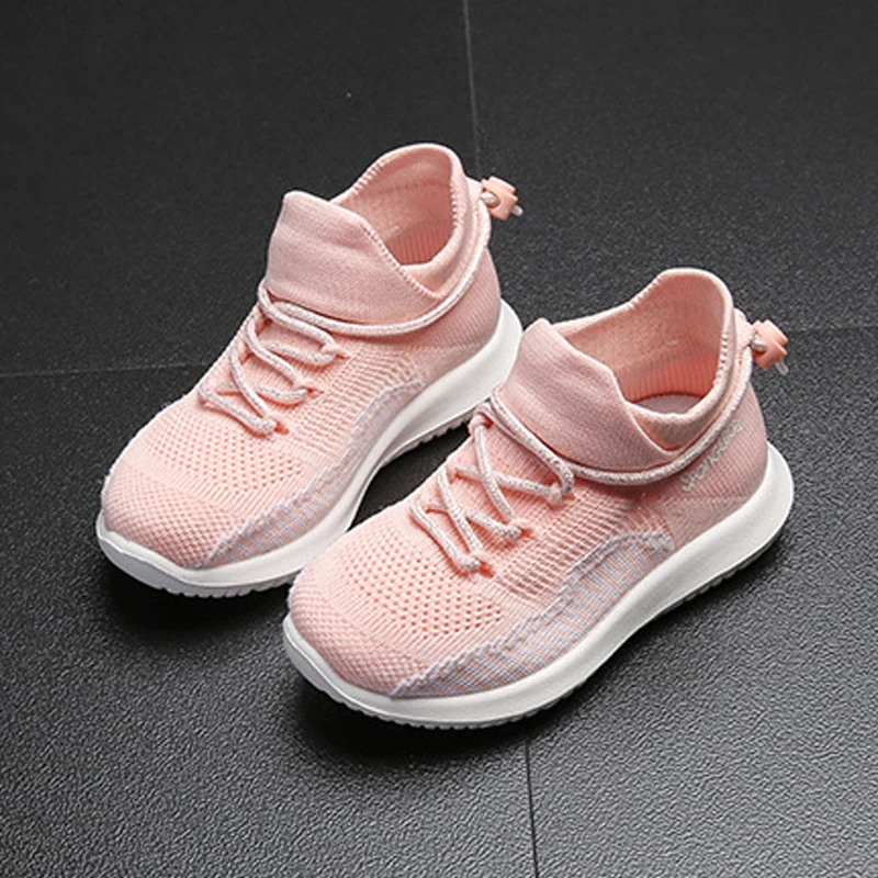 Детская трикотажная обувь Спортивные кроссовки для девочек сетчатая Сезон осень