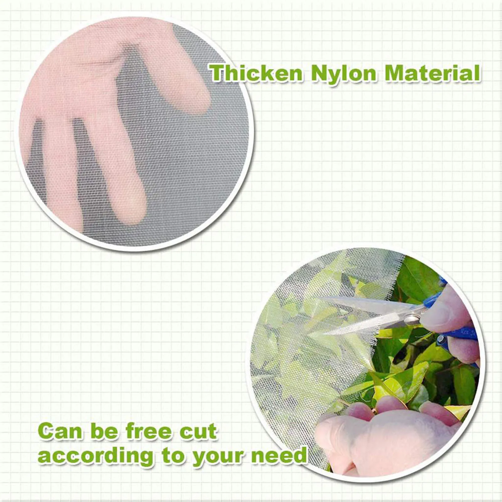 

Greenhouse Plant Protection Cover Fence Vegetables Fruit Flowers Plant Protection Greenhouse Garden Net 6x2.4m