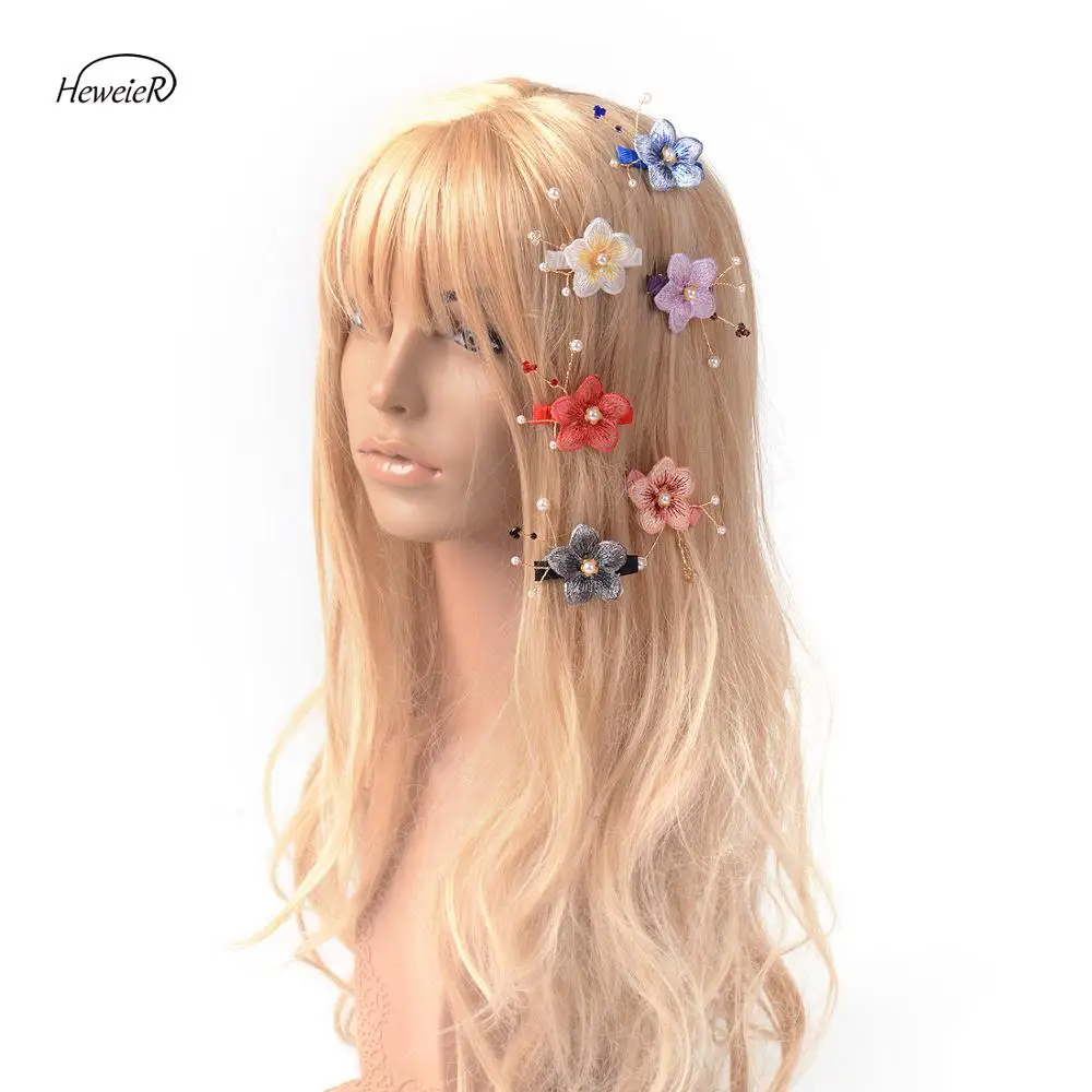 

Милые детские заколки для волос для девочек с вышивкой, цветком, стразами и кристаллами