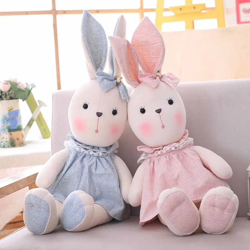45/60/75/95cm New cartoon Bunny doll soft rabbit pillows Dressed style backpack Kid's school bags Soothe dolls for babies | Игрушки и