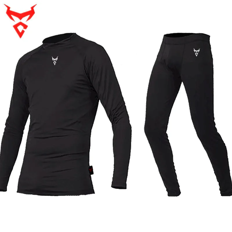 Мужские мотоциклетные лыжные зимние теплые базовые слои облегающие подштанники