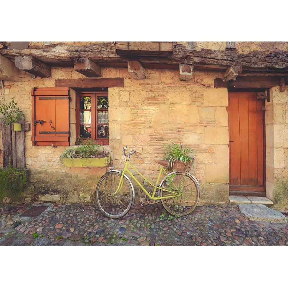 В стиле вечеринки в честь Дня Рождения велосипедов с изображением деревянной