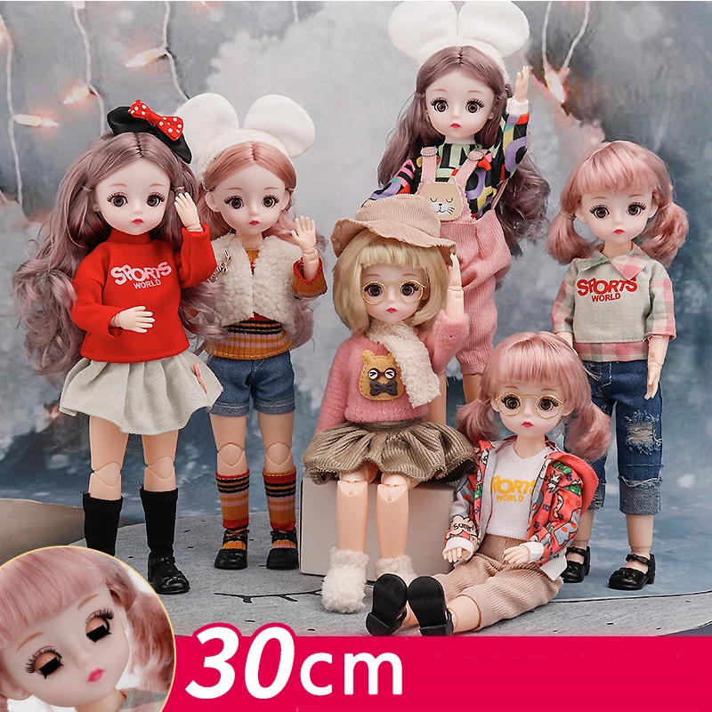 Кукла Мормышка 30 см с модной одеждой нарядами 1/6 шарнирная кукла мерцающими