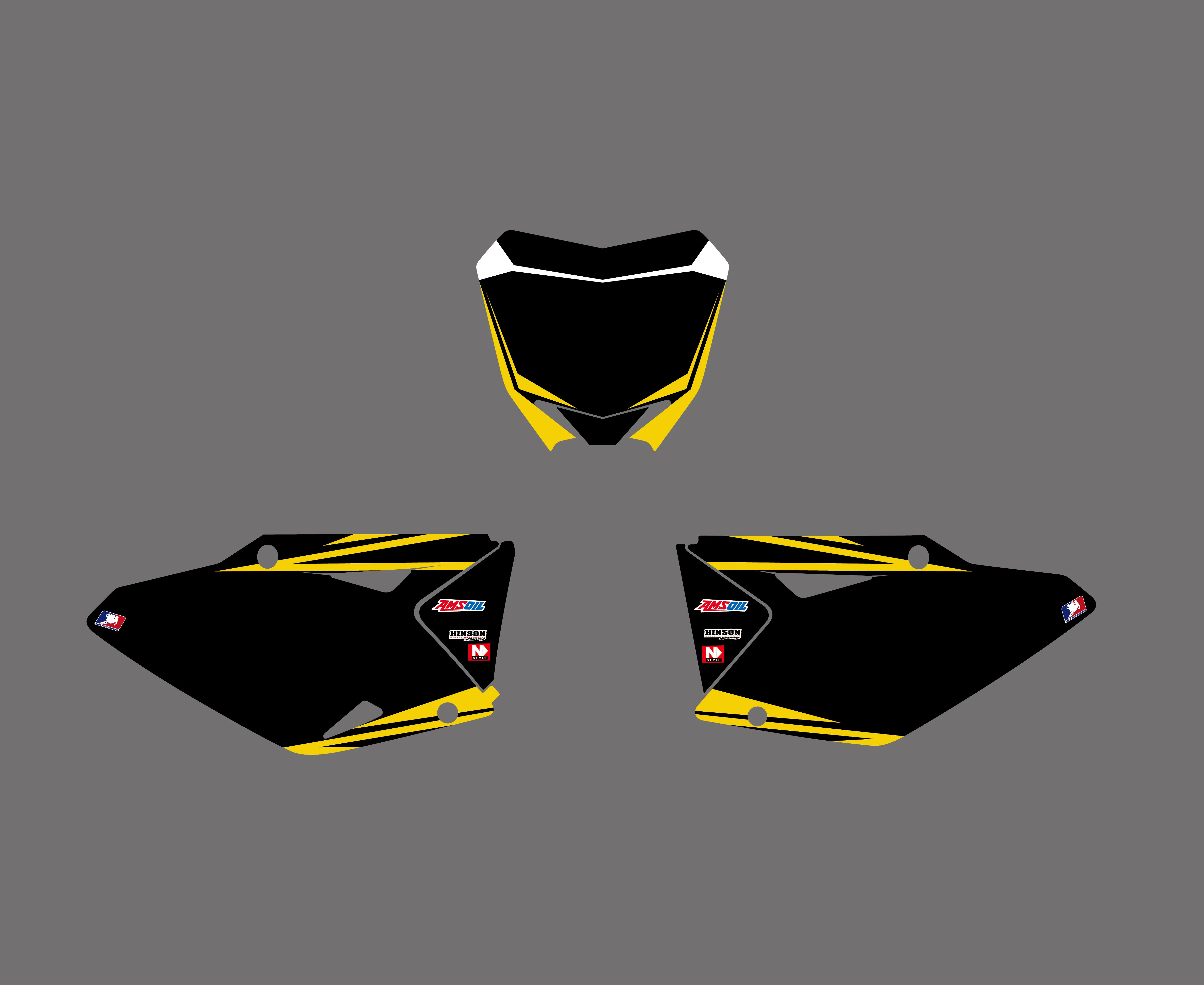 Мотоцикл Новый Стиль команда Графика фон наклейка Стикеры комплект для Suzuki RMZ450 RM