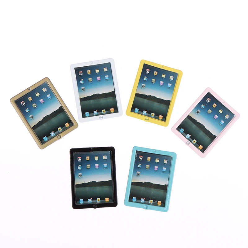 

1/12 Dollhouse Miniature Accessories Mini Computer Model Simulation Tablet PC Toys Doll House Decoration Furniture Toys