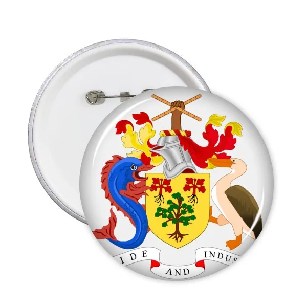 

Bridgetown Barbados National Emblem Round Pins Badge Button Clothing Decoration 5pcs Gift