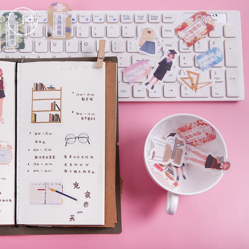 Японские канцелярские принадлежности наклейки для журнала дневник планировщик