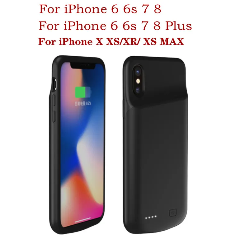 Портативный умный чехол с зарядным устройством для iPhone XS XR 7 8 Plus внешний