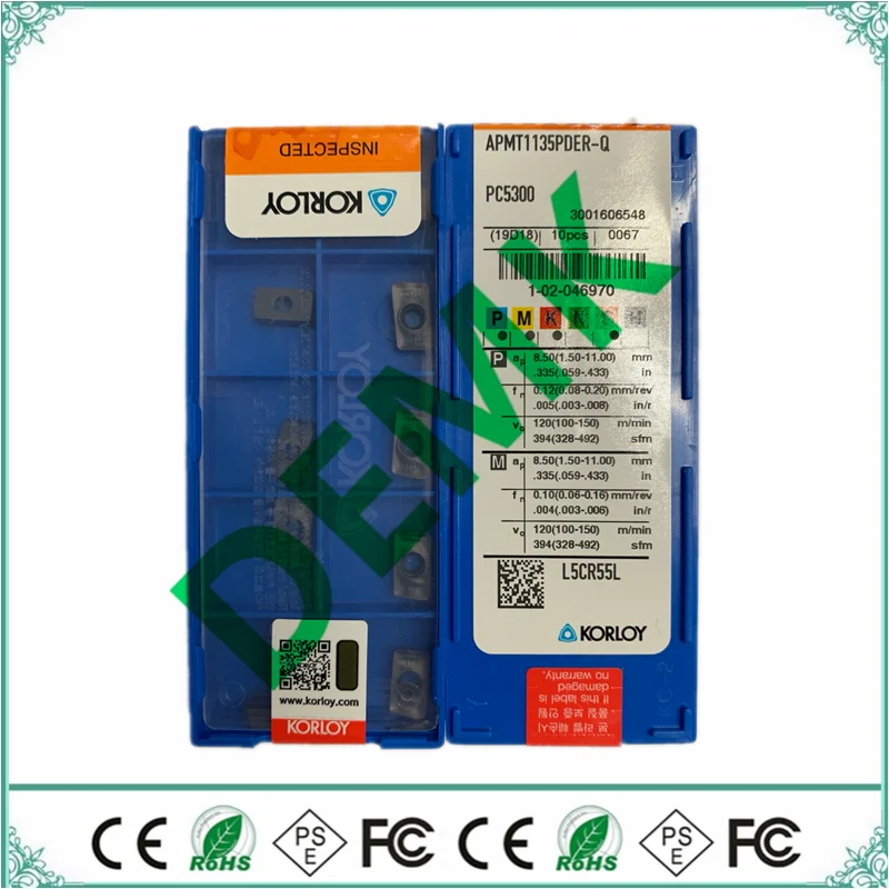 100% Оригинальный APMT1135PDER Q PC5300 Korloy сталь/нержавеющая сталь/титановый