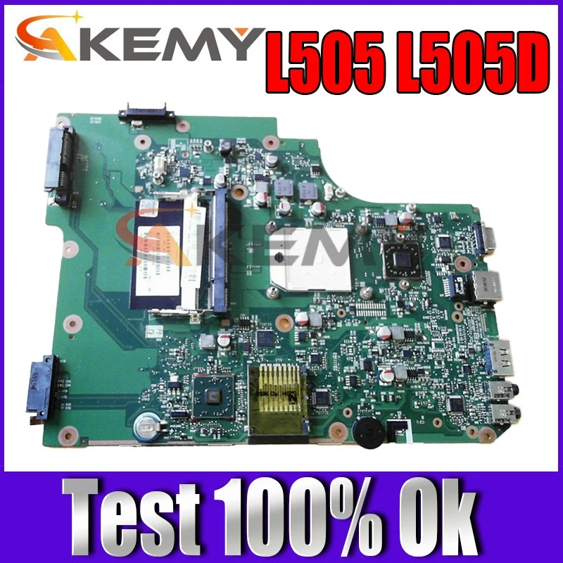 

Материнская плата AKEMY V000185580 для ноутбука Toshiba Satellite L505 L505D 1310A2250810 Socket S1 DDR2, материнская плата, Бесплатный ЦП