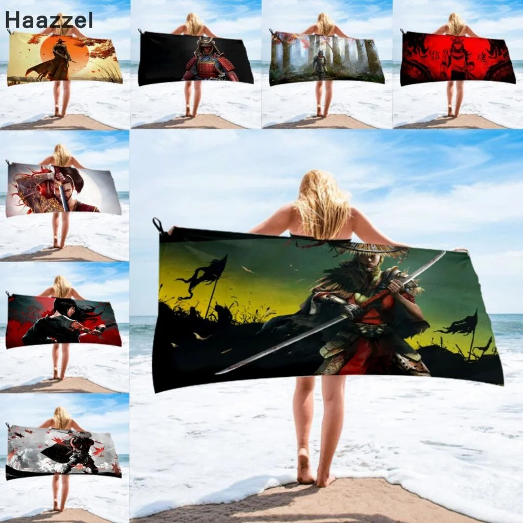 Японское банное полотенце из микрофибры самурая пляжное женская шелковая