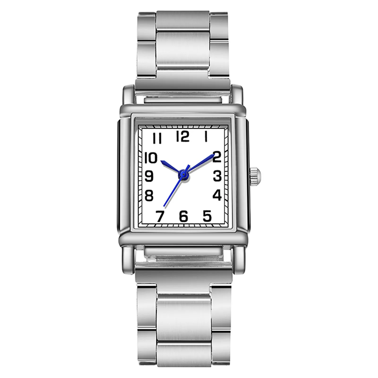 

Rectangular Dial Watch Ladies Steel Band Ladies Quartz Watch Woman Luxury Digital Man Women Watch Silicone Strap Quartz Watch