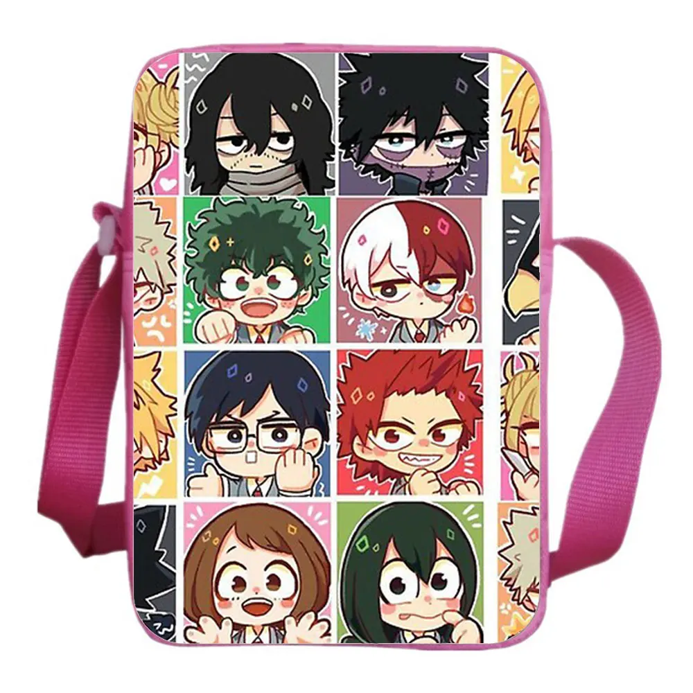 My Hero Academia Messenger Bags Anime Lzuku Midoriya Print Crossbody Bag Teens Bookbag Boys Girls Shoulder Knapsack Mochila