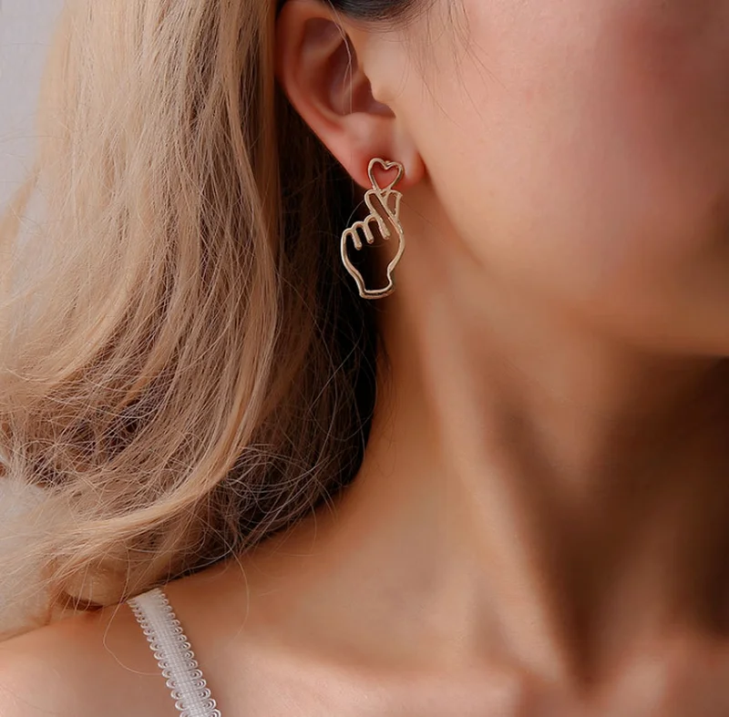 

Metal Heart Leaf Shape Earring Set for Women 2021 Jewelry Accessories Gifts