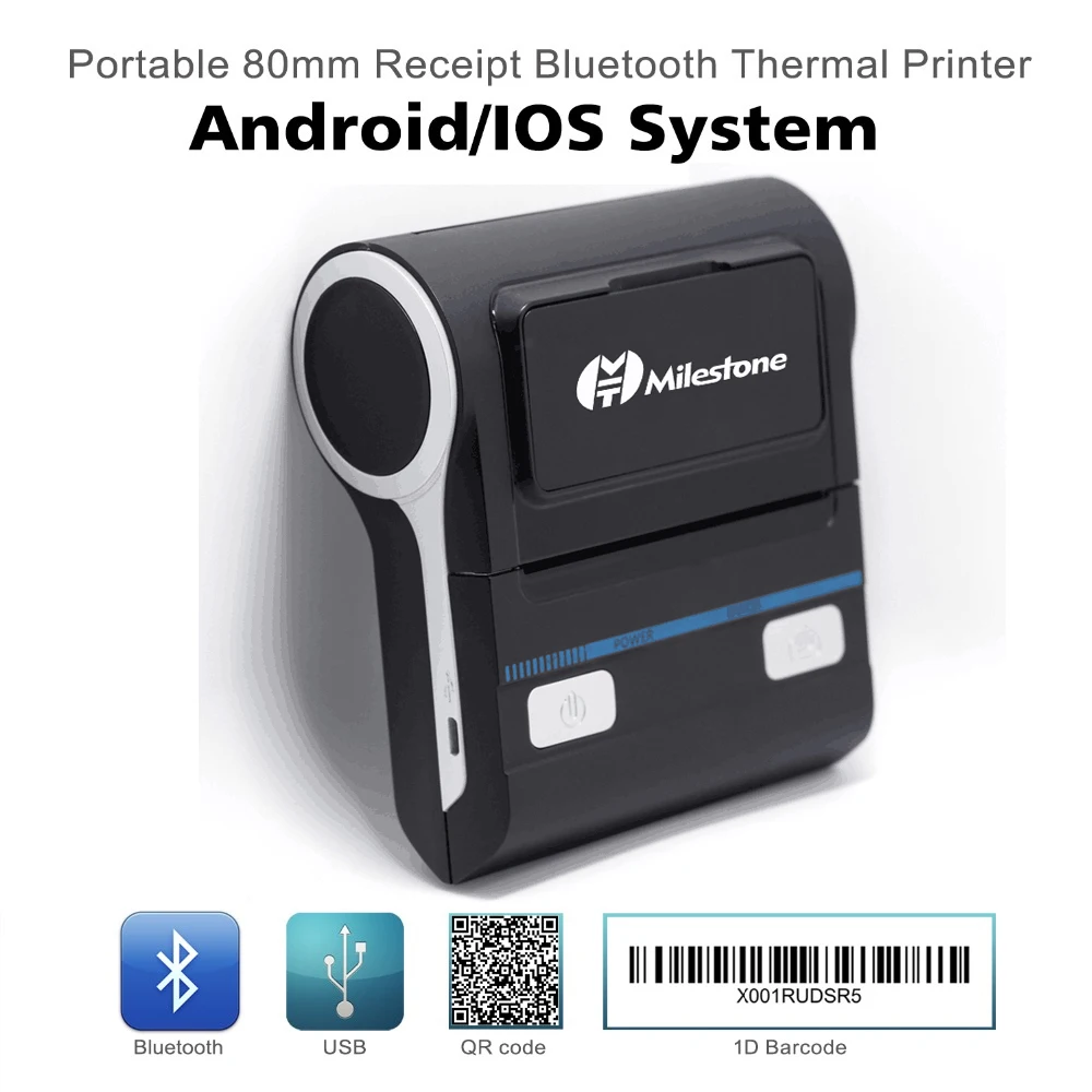 

Мини bluetooth термопринтер портативный для телефона Android Ios Windows usb порт 80 мм чековый принтер для терминала Pos home bureau