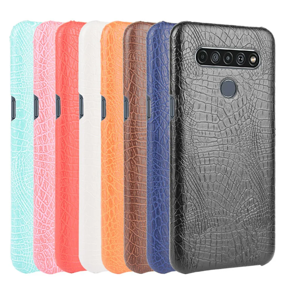 Чехол для LG K61 6 5 дюйма роскошный чехол из искусственной кожи крокодила жесткая