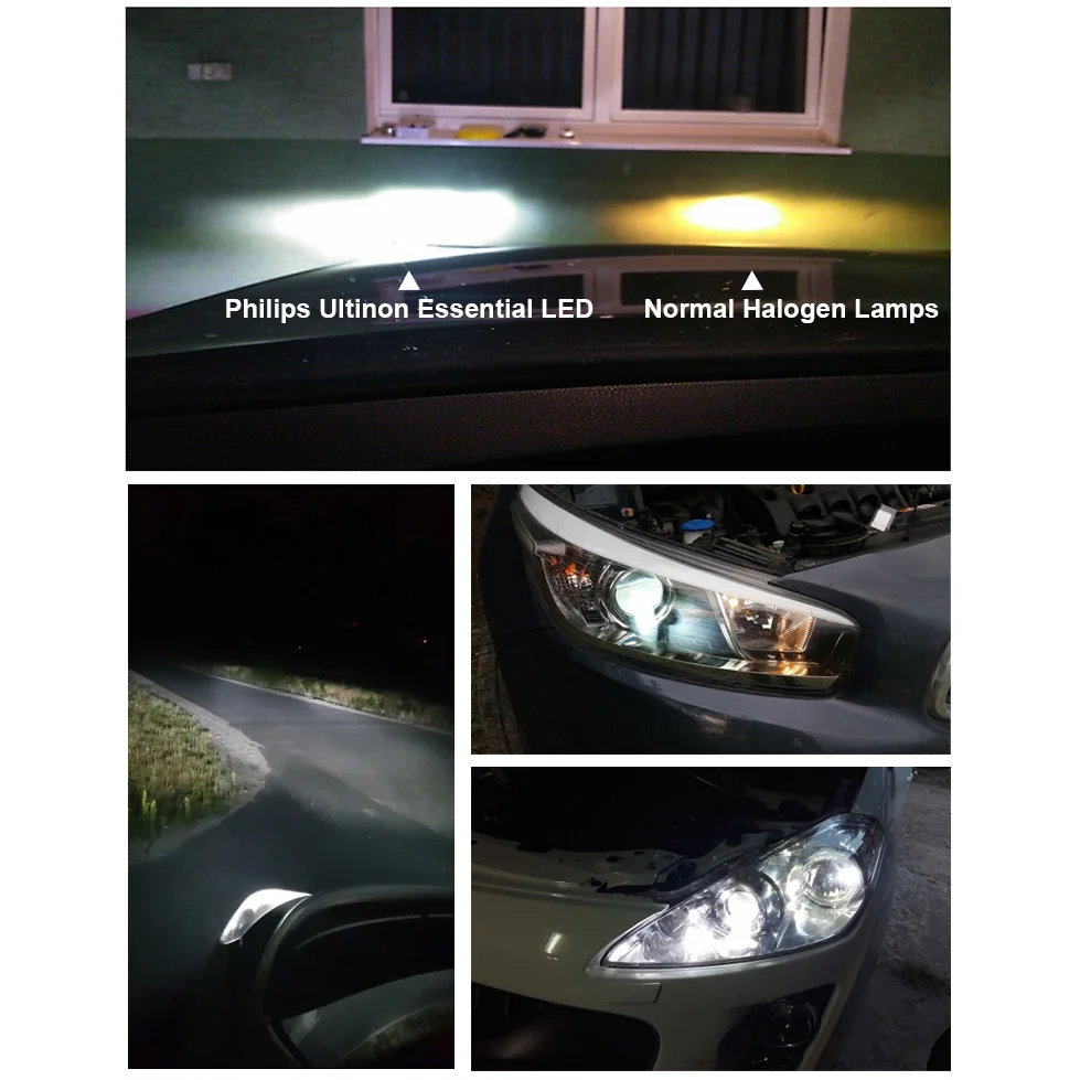 

NEW Philips Ultinon Essential LED For Projector HB3 HB4 12V 11005UEX2 Car 6000K White Light Headlight 1450LM