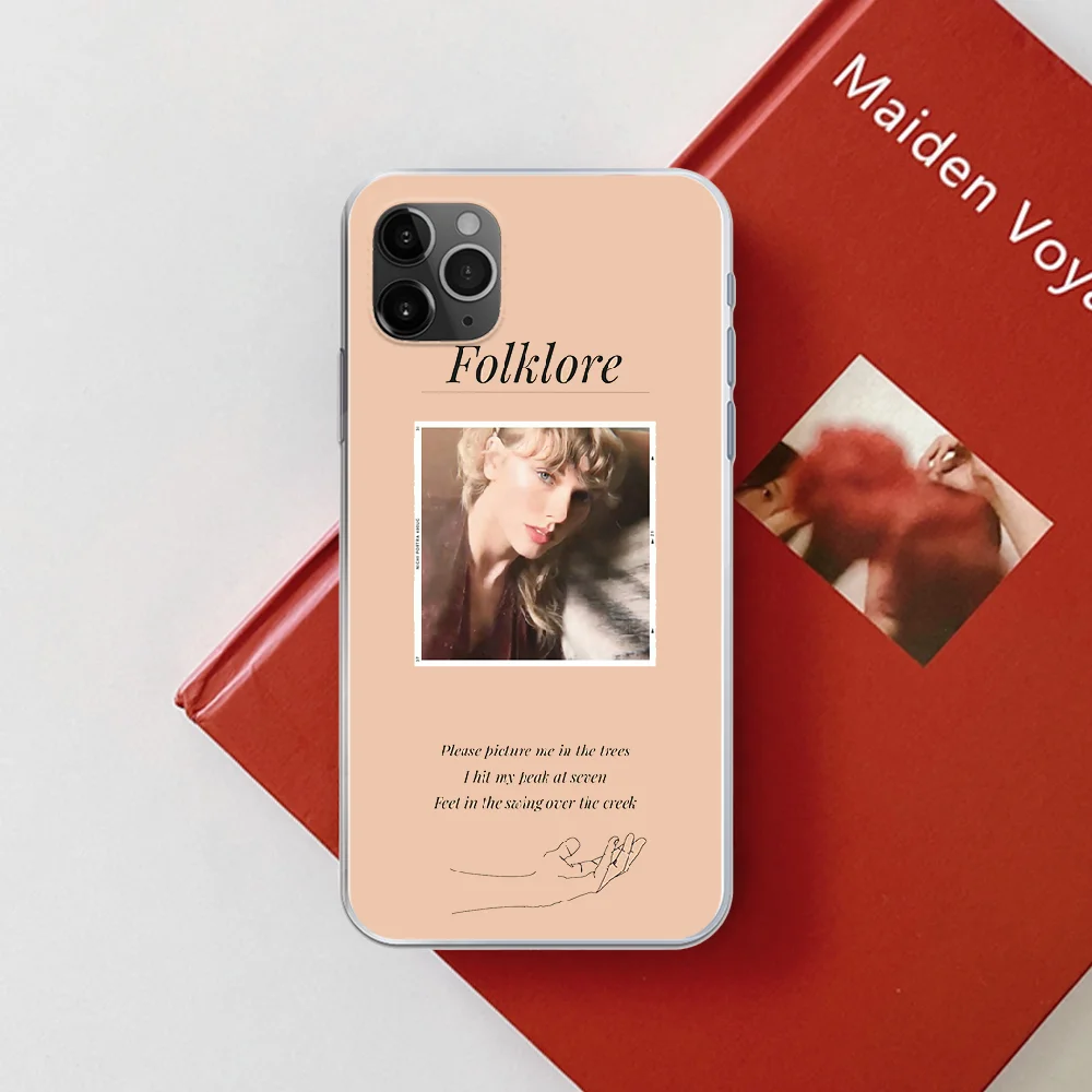 

Folklore Taylor new album Phone Case cover For iphone 5 5S 6 6S PLUS 7 8 12 mini X XR XS 11 PRO SE 2020 MAX transparent Etui