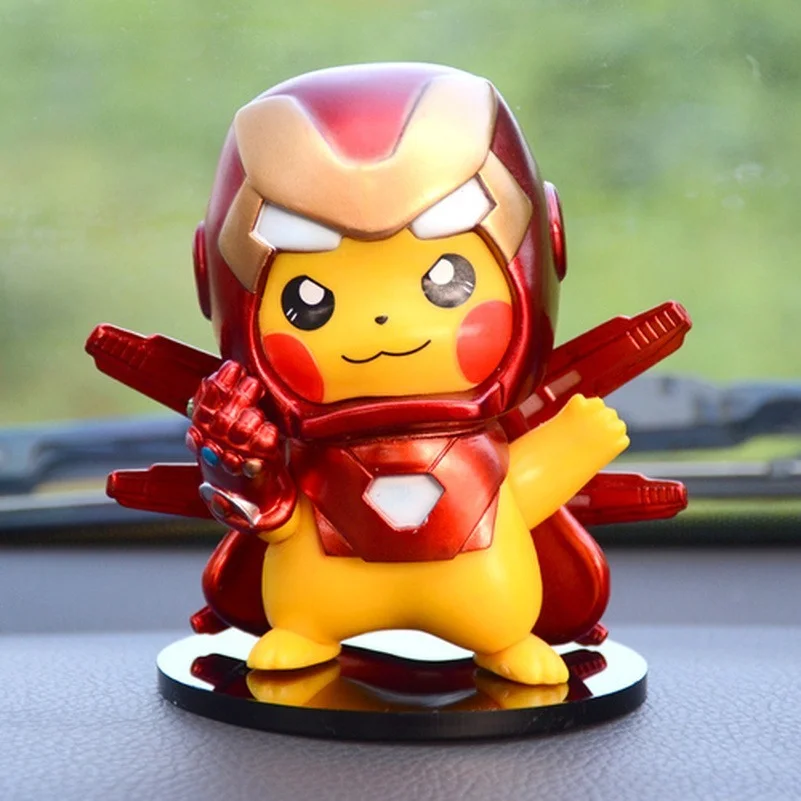 TAKARA TOMY Cos Narutoes Железный человек фигурка героя Покемон Пикачу автомобильные