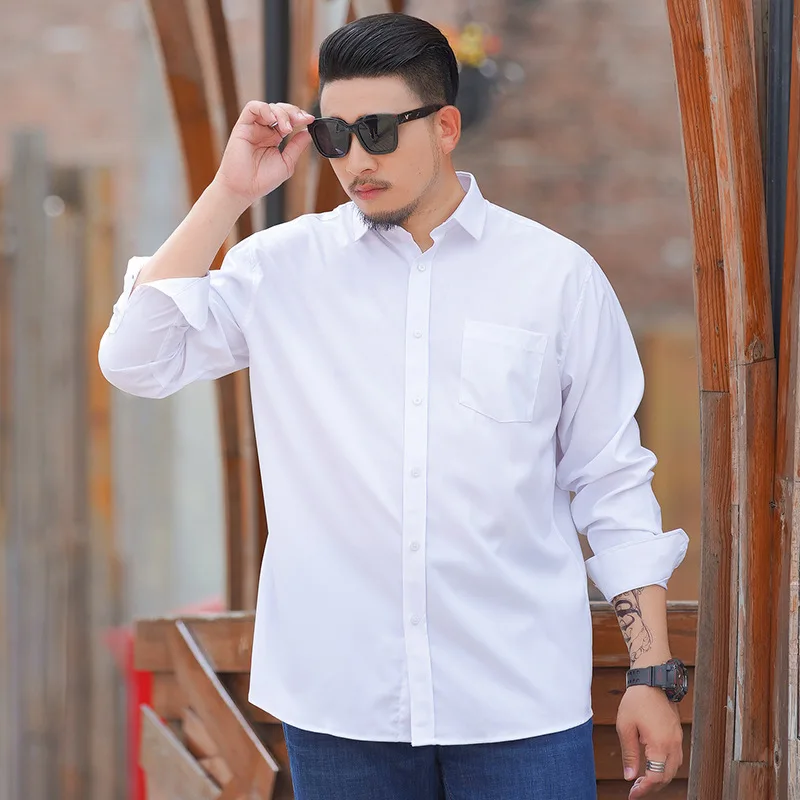 

Extra XL plus Size Men's Casual Shirts Men's Business Autumn Long Sleeve Shirt