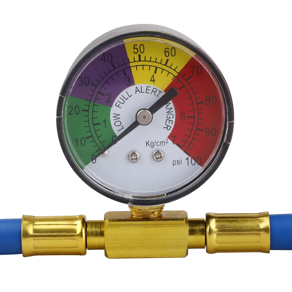 Автомобильный Кондиционер AC R134A шланг для перезарядки хладагента с манометром