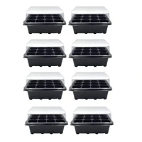 8 pcs seed trays with lids 12 cells seed starter tray plastic seed propagator tray set seedling trays sprouting trays