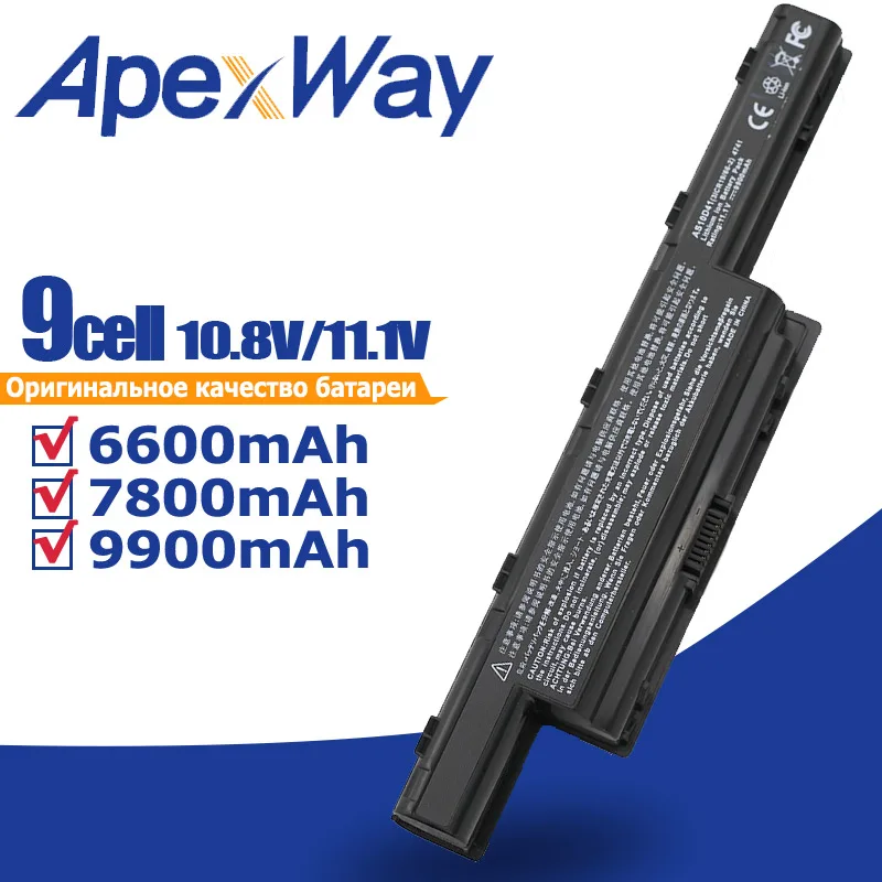 ApexWay 9 ячеек батареи для Acer BT.00603.111 BT.00604.049 BT.00606.008 BT.00607.125 BT.00607.127 LC. BTP00.123