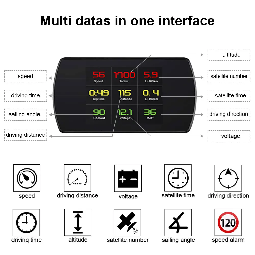 Универсальный автомобильный GPS навигатор T800 с ЖК дисплеем многофункциональная