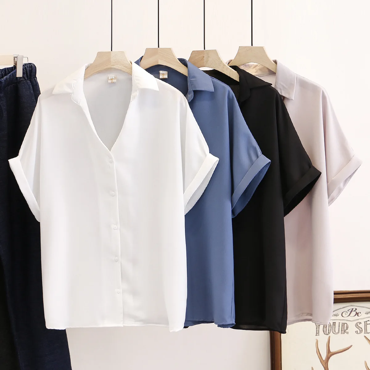 Женская летняя рубашка женская блузка с коротким рукавом женские шифоновые топы