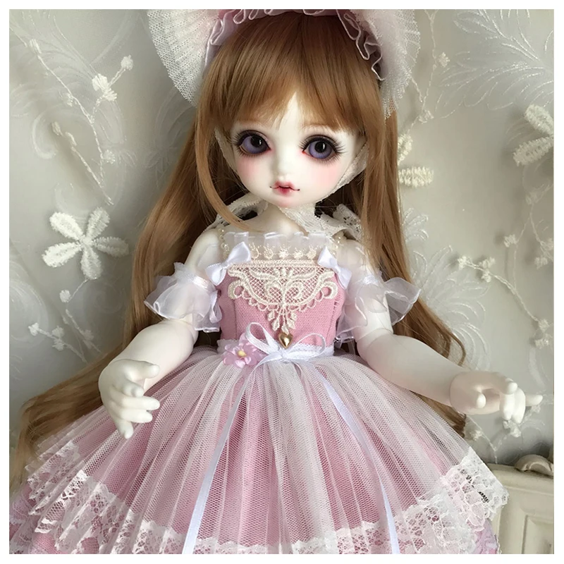 

Кукольная одежда 1/6 1/4 Кукла, платье, костюм для 1/6 1/4 BJD аксессуары для кукол SD, платье, шляпа BB, кружевная юбка с вуалью