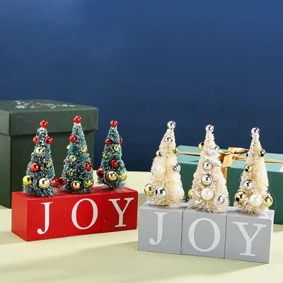 

Christmas decorations, Christmas tree decorations, creative JOY desktop decorations, small Christmas tree decorations