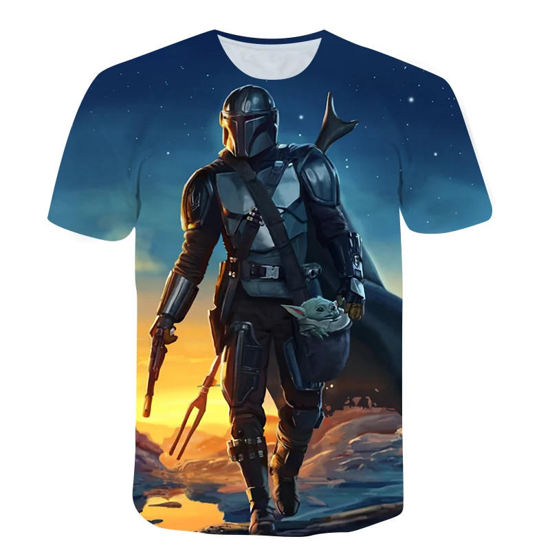 

4-14Y Kids Anime Baby Yoda 3D Printing T-Shirt Boys Girls Summer Casual Cool Tshirts Children Cool Star War Hip Hop Clothes Tops