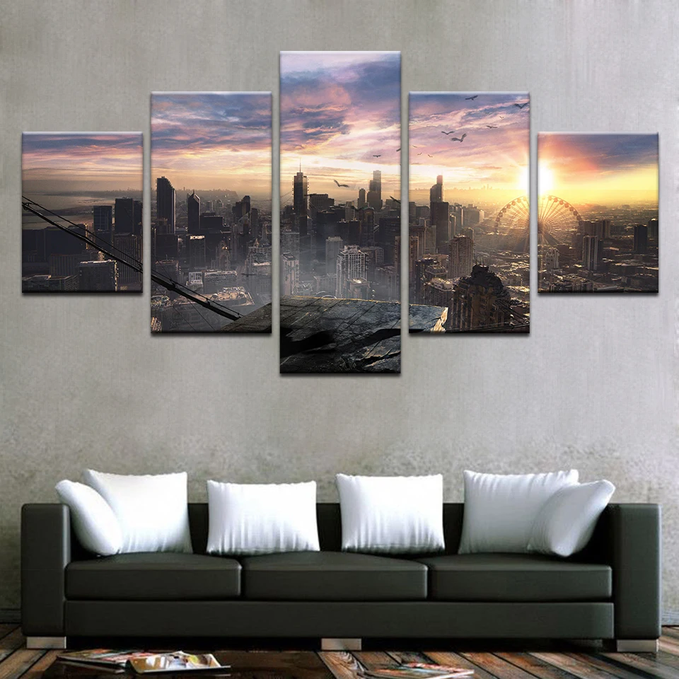 Высокий подъемный стенд для зданий фотопечать на холсте художественная живопись