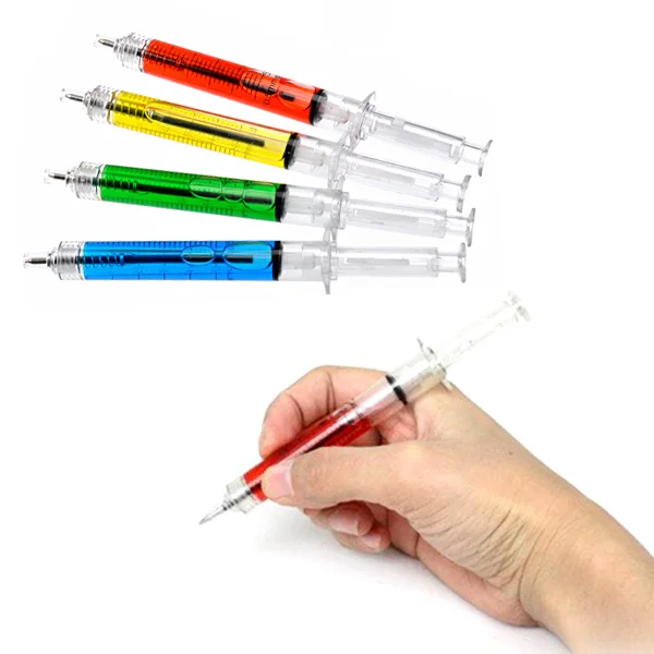 

Novelty Needle Tube Tubing Shaped Point Pen Syringe Pen (Red)